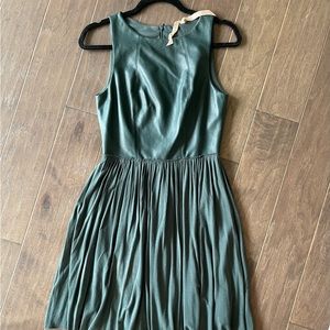 Women’s faux leather green dress